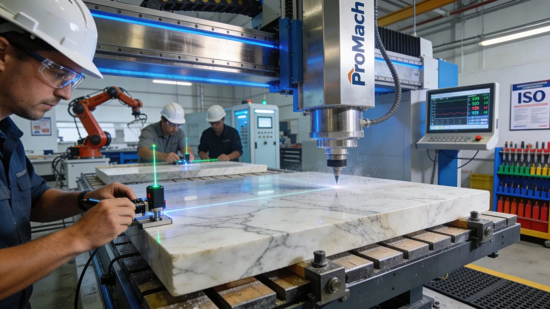 ProMach stone CNC machine quality inspection and testing