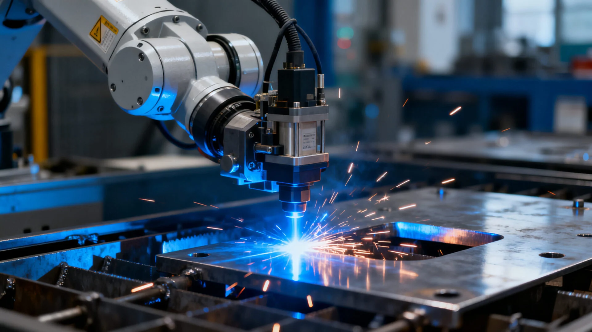 Robotic laser automation system in an industrial setting