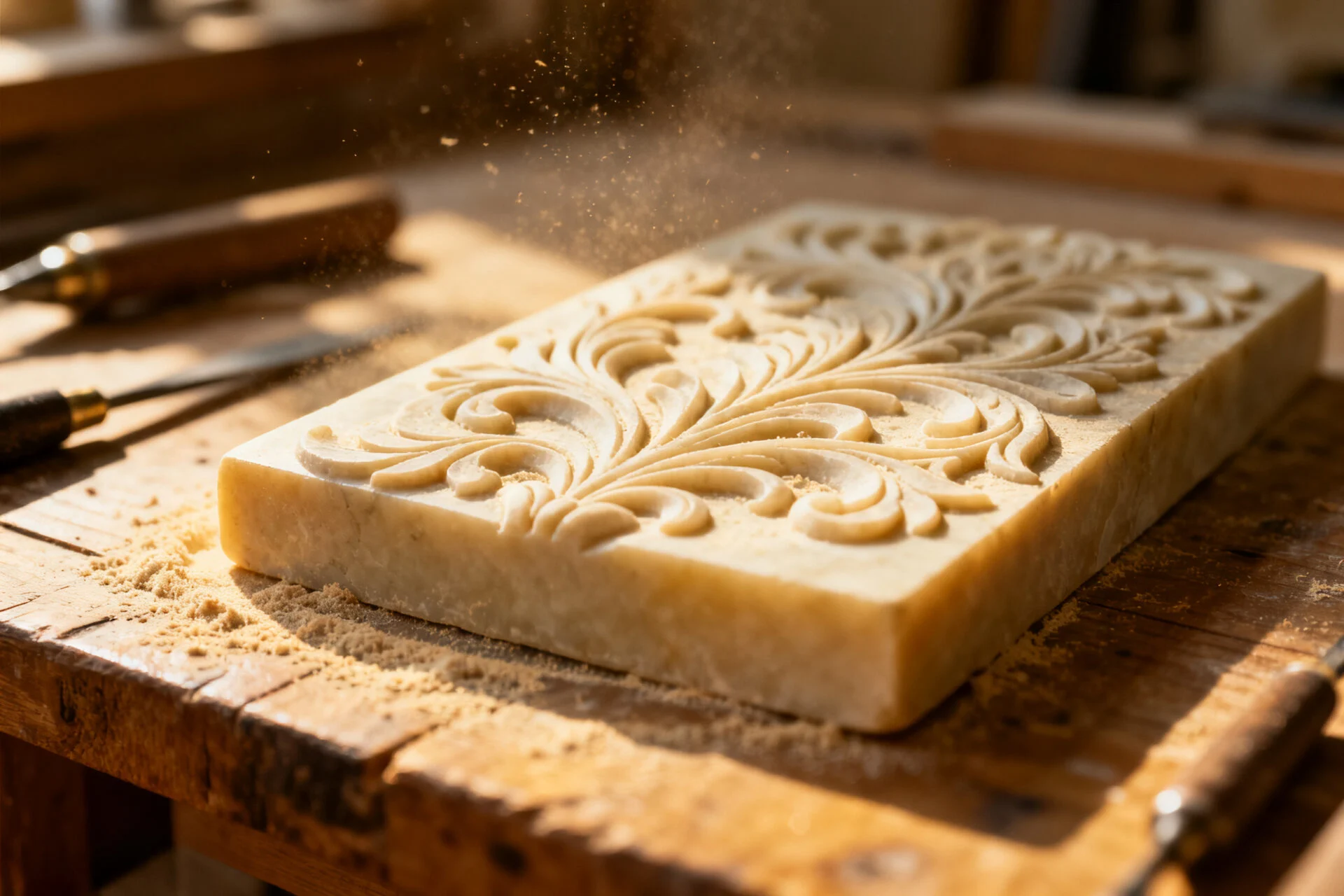 Soapstone engraved with CNC machine