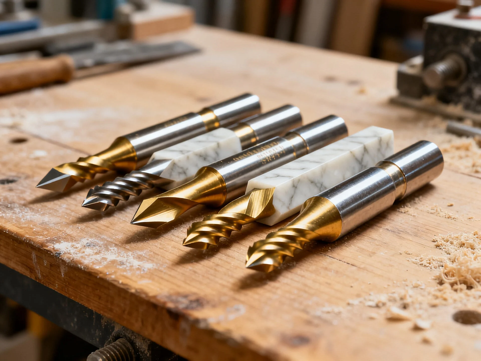 Specialized engraving bits for marble