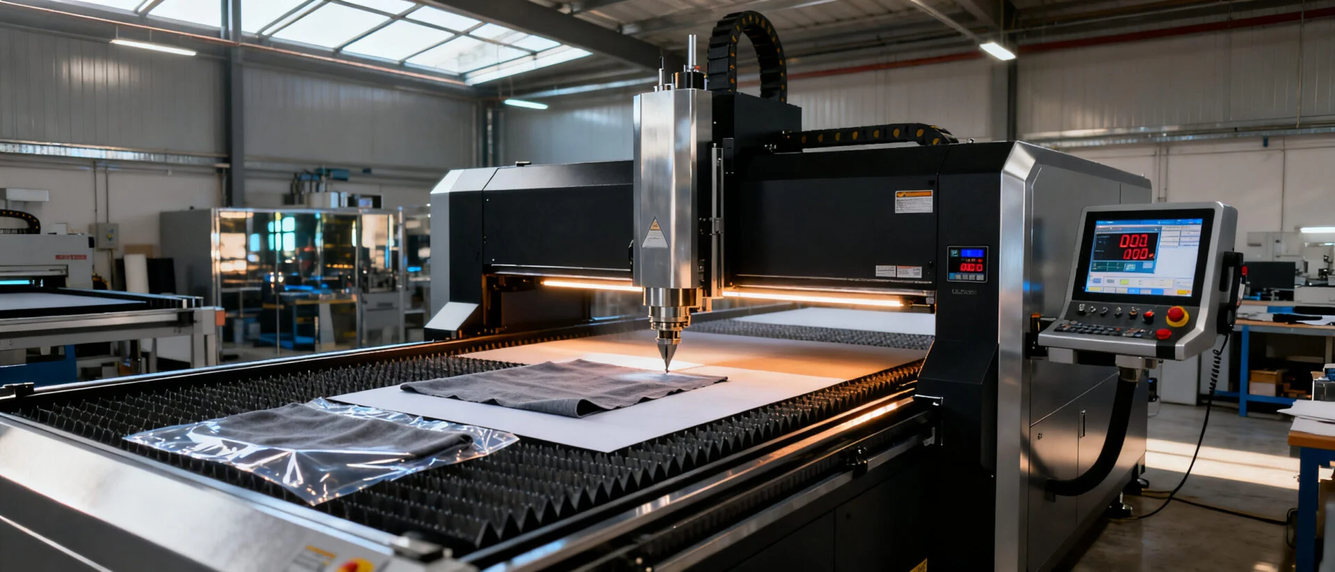 Technical specifications and working area of ProMach CNC knife cutting machine