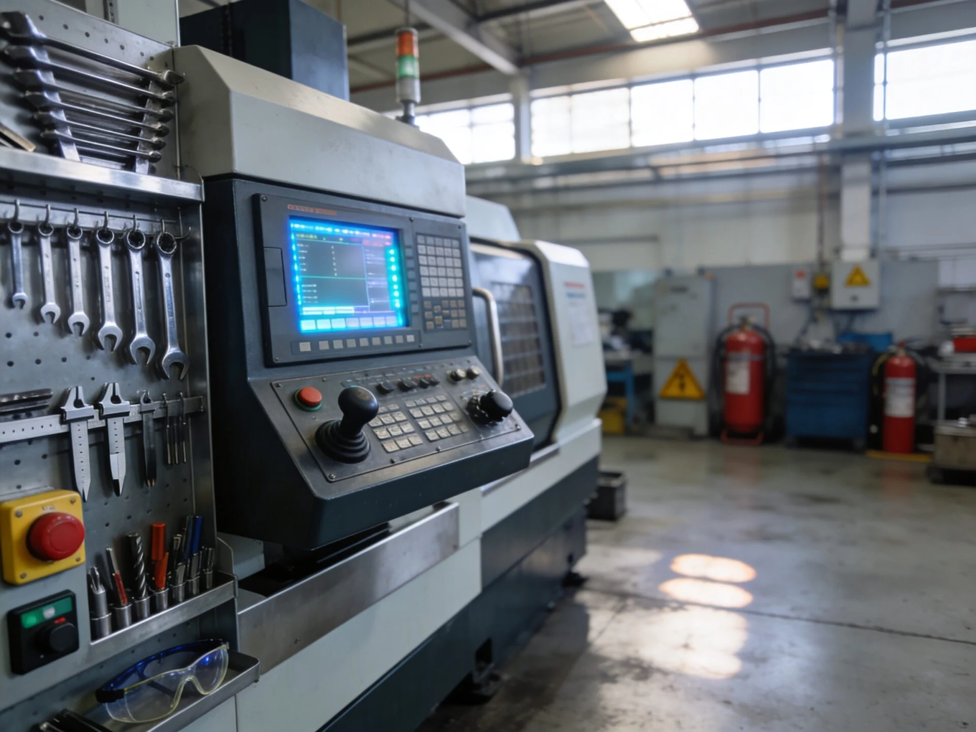 Vertical machining center with advanced production features