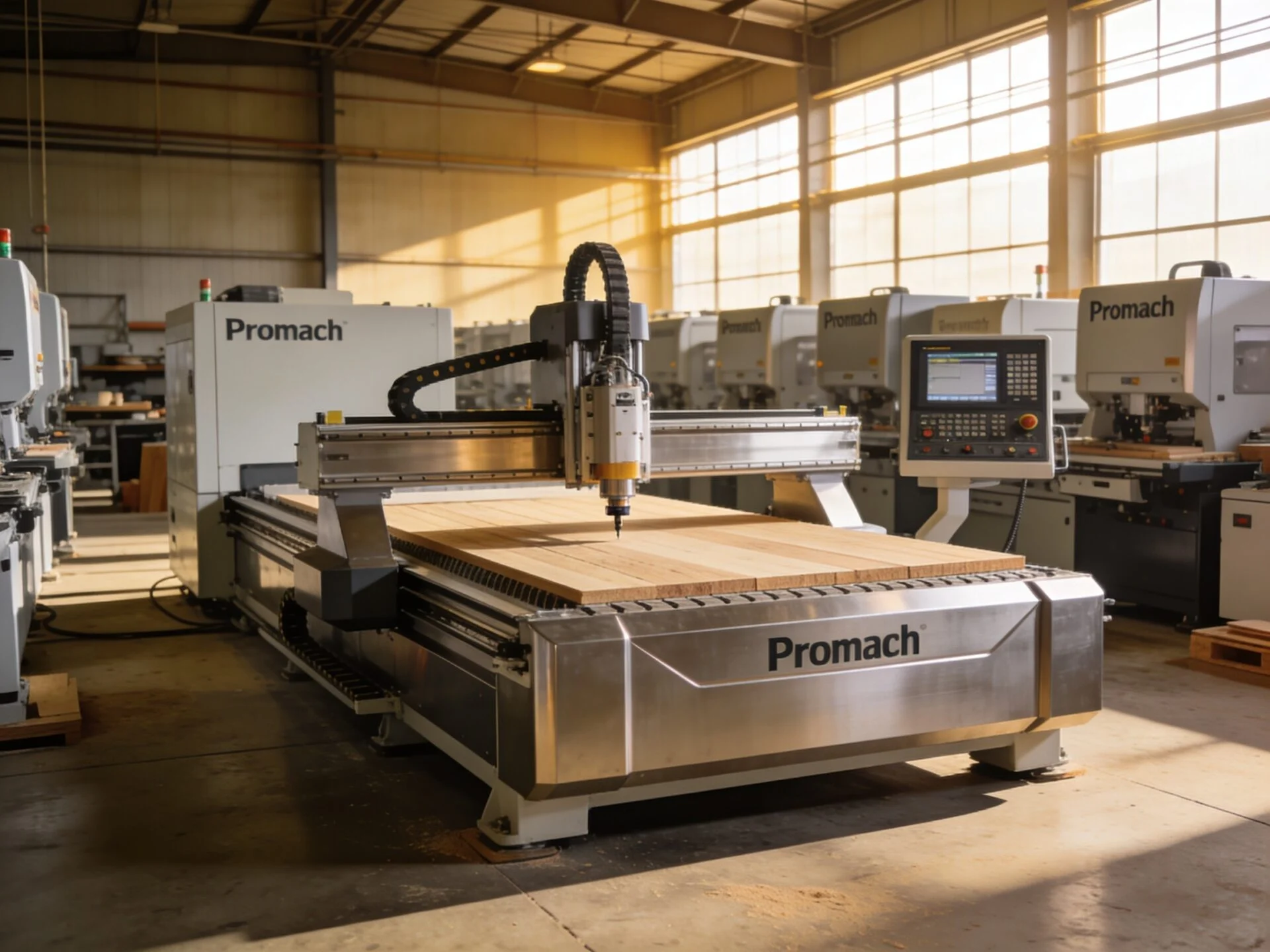Wood CNC machine supporting woodworking production