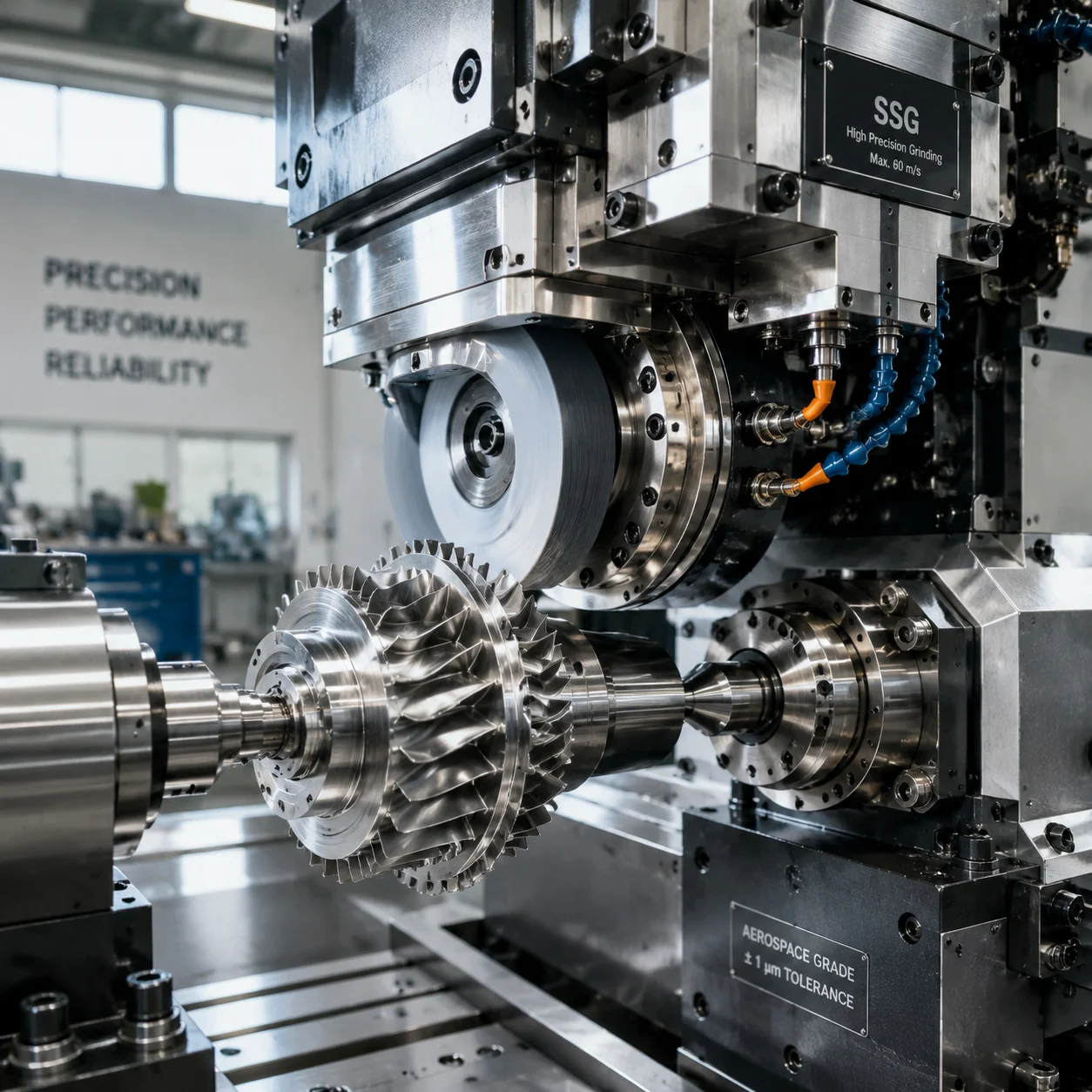 CNC grinding machine used in automotive and aerospace precision machining