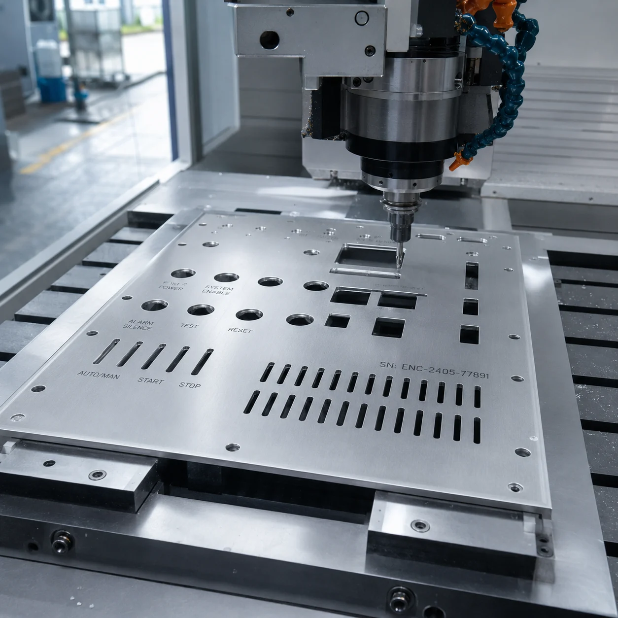 جهاز تقطيع CNC يقطع لوحات حاويات كهربائية
