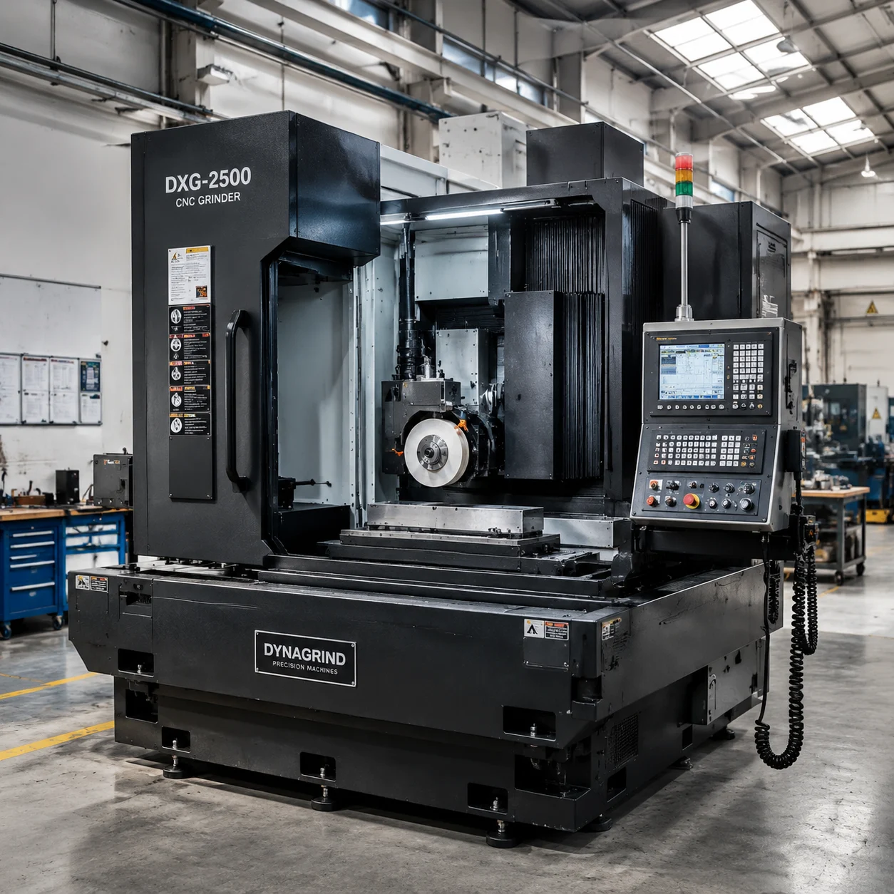 High-precision industrial CNC grinder by ProMach featuring heavy-duty cast iron bed and advanced CNC controls