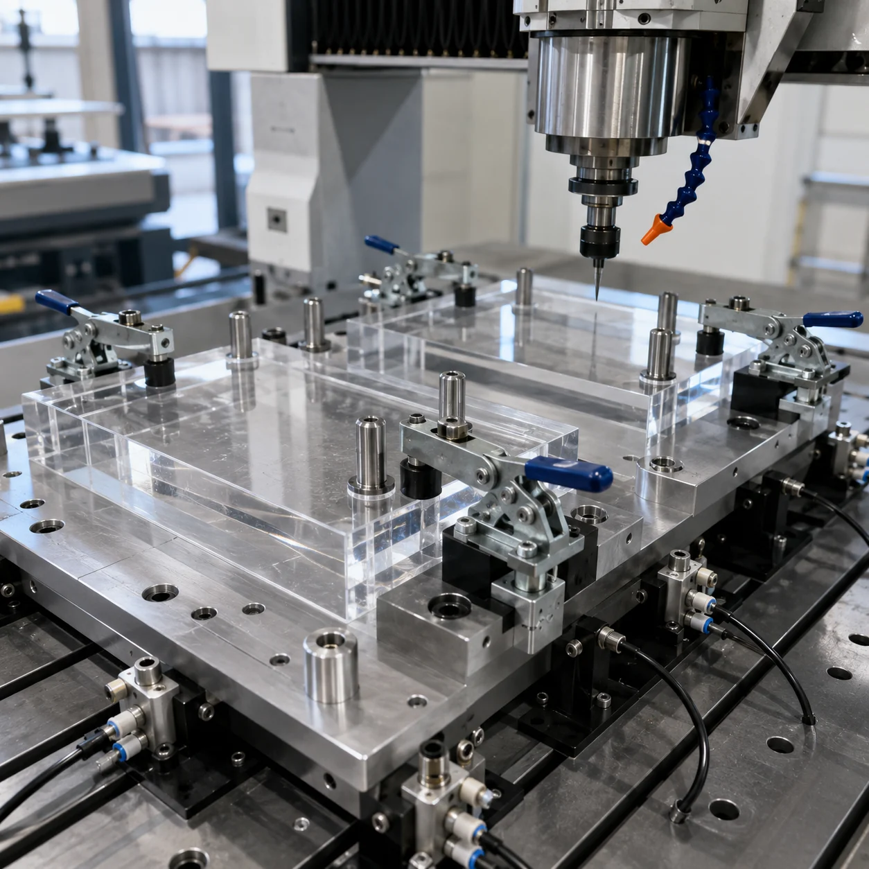 تثبيت دقيق ونظام هوائي لآلة CNC للأكريليك