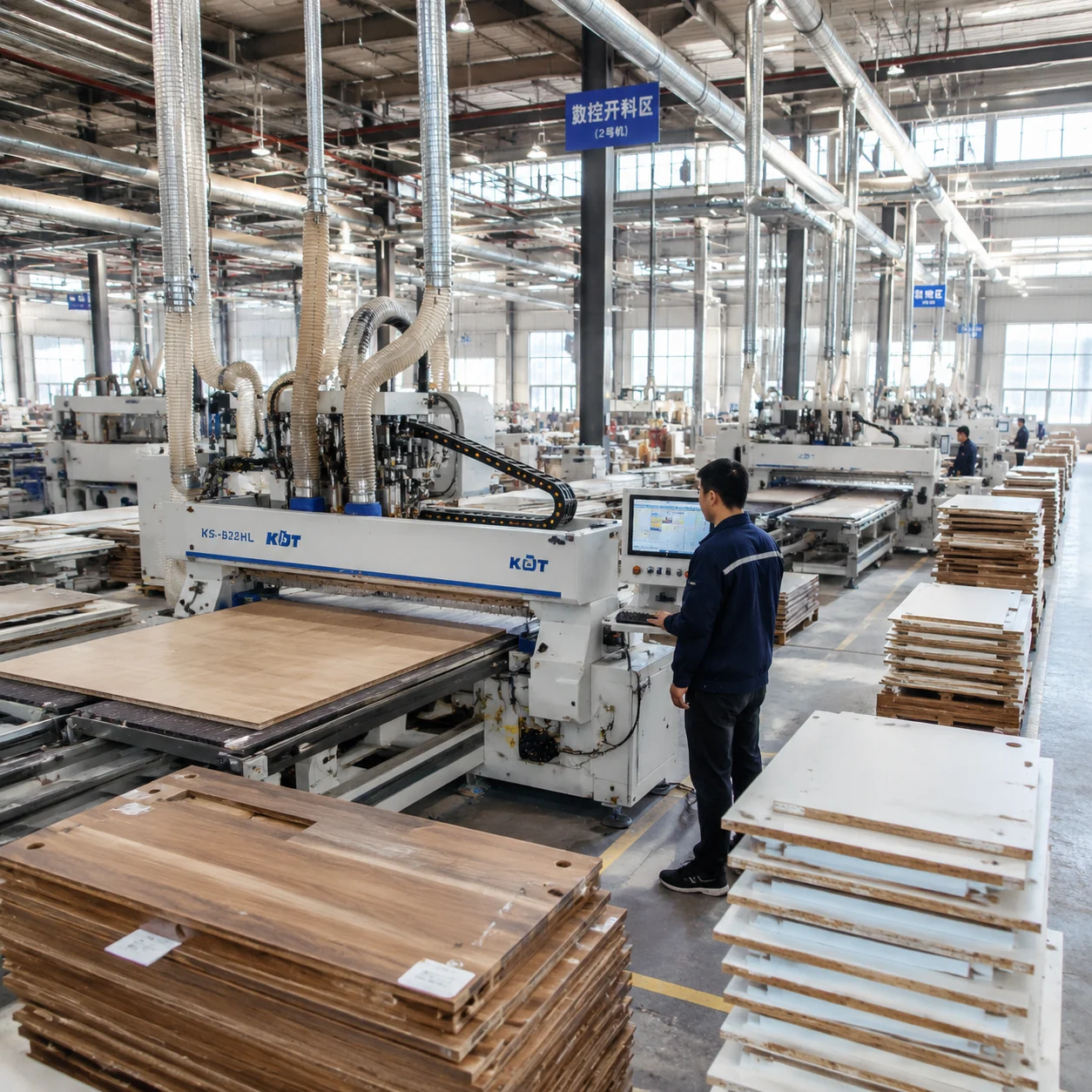 دراسة حالة لراوتر CNC للأثاث من ProMach لخط إنتاج الألواح