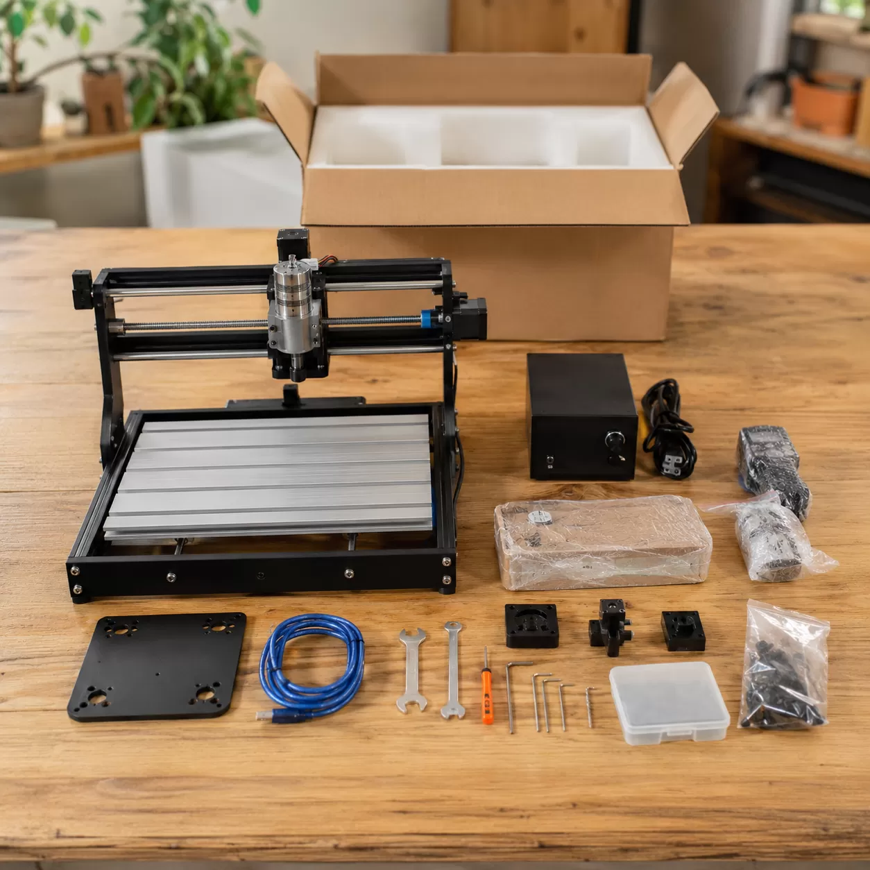 Masaüstü CNC Ahşap Freze Paket İçeriği