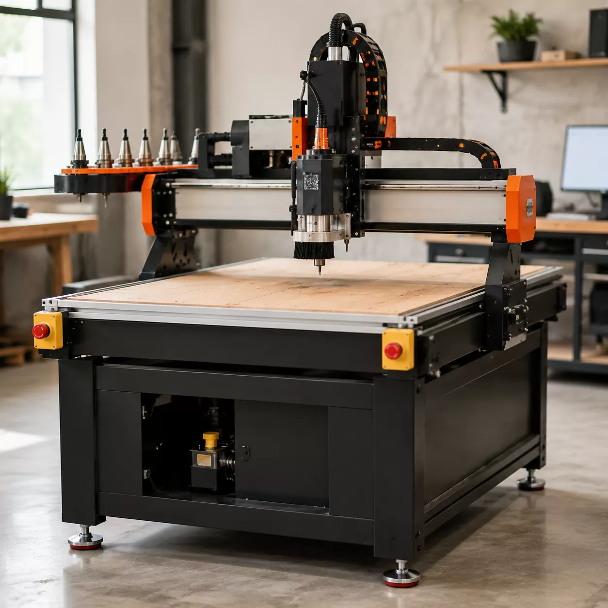 2x4 ft CNC Router with ATC and Safety Features