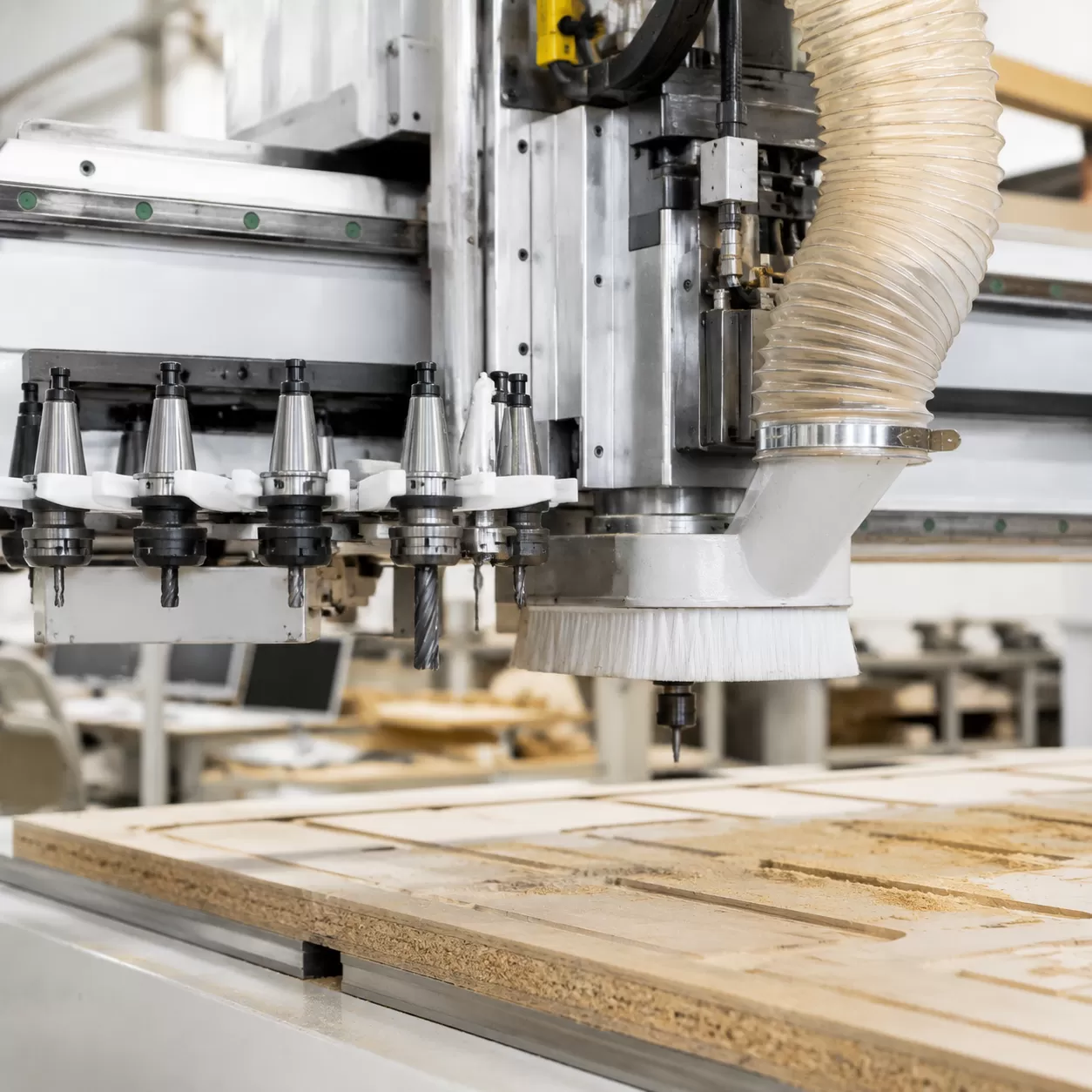 CNC-Fräsmaschine Holz mit Hochgeschwindigkeits-Werkzeugwechsel-System