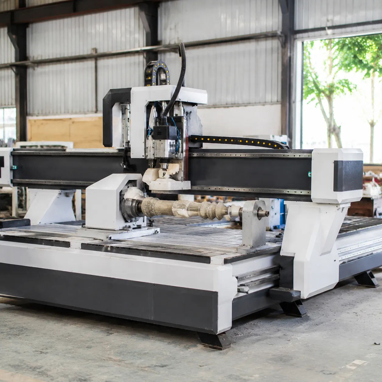 Custom 4th-axis 1325 stone CNC router
