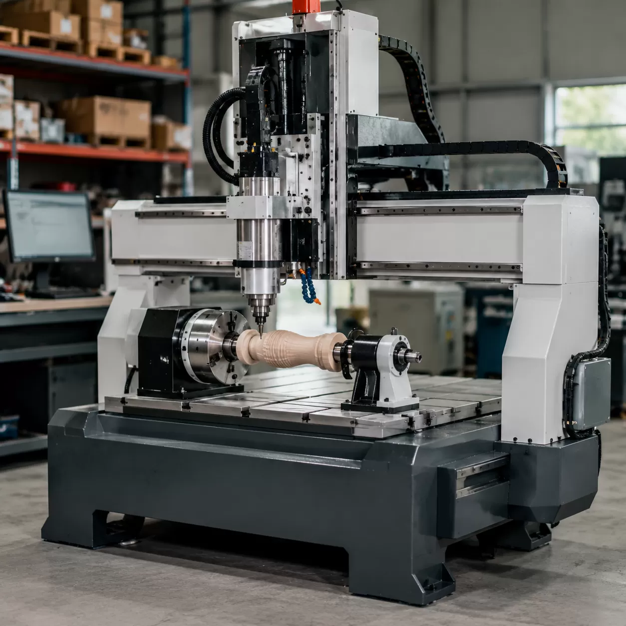 Schwerlast-Gussstahl-CNC-Fräser mit 4. Achse