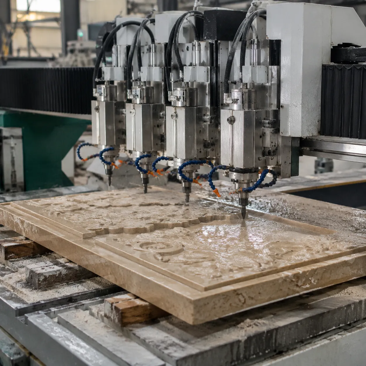 Multi-head Stone CNC Stone Router Applications