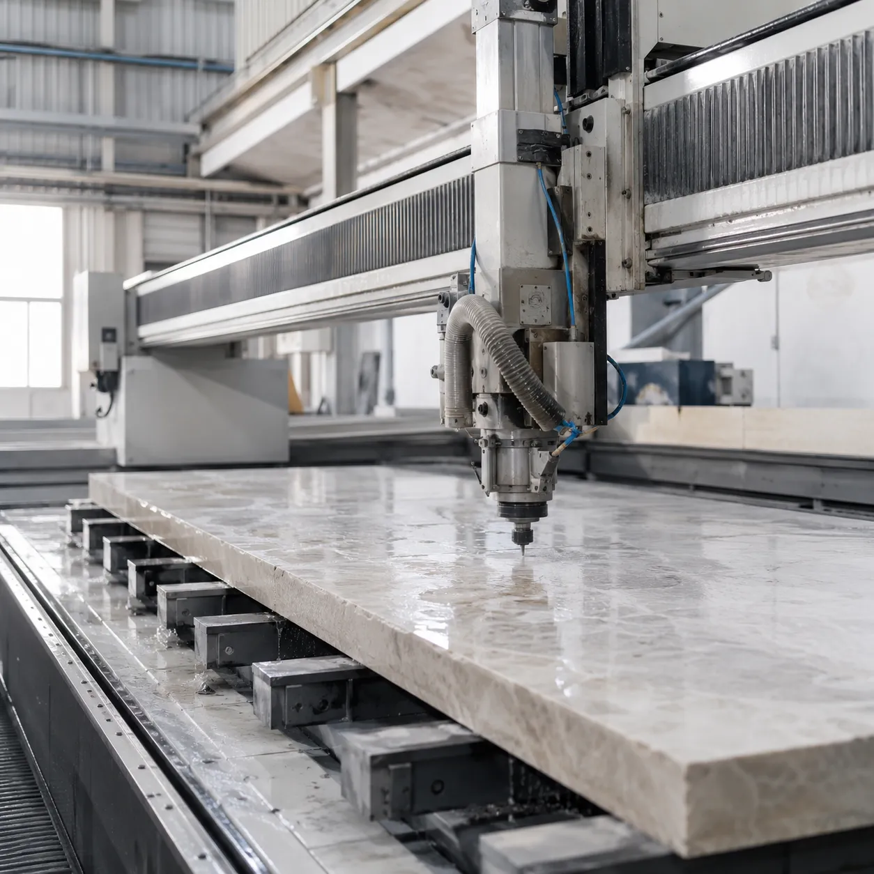 Stone CNC router production line integration
