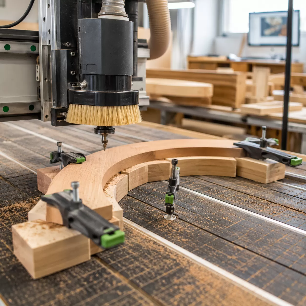Workholding for Curved Wood CNC Routing