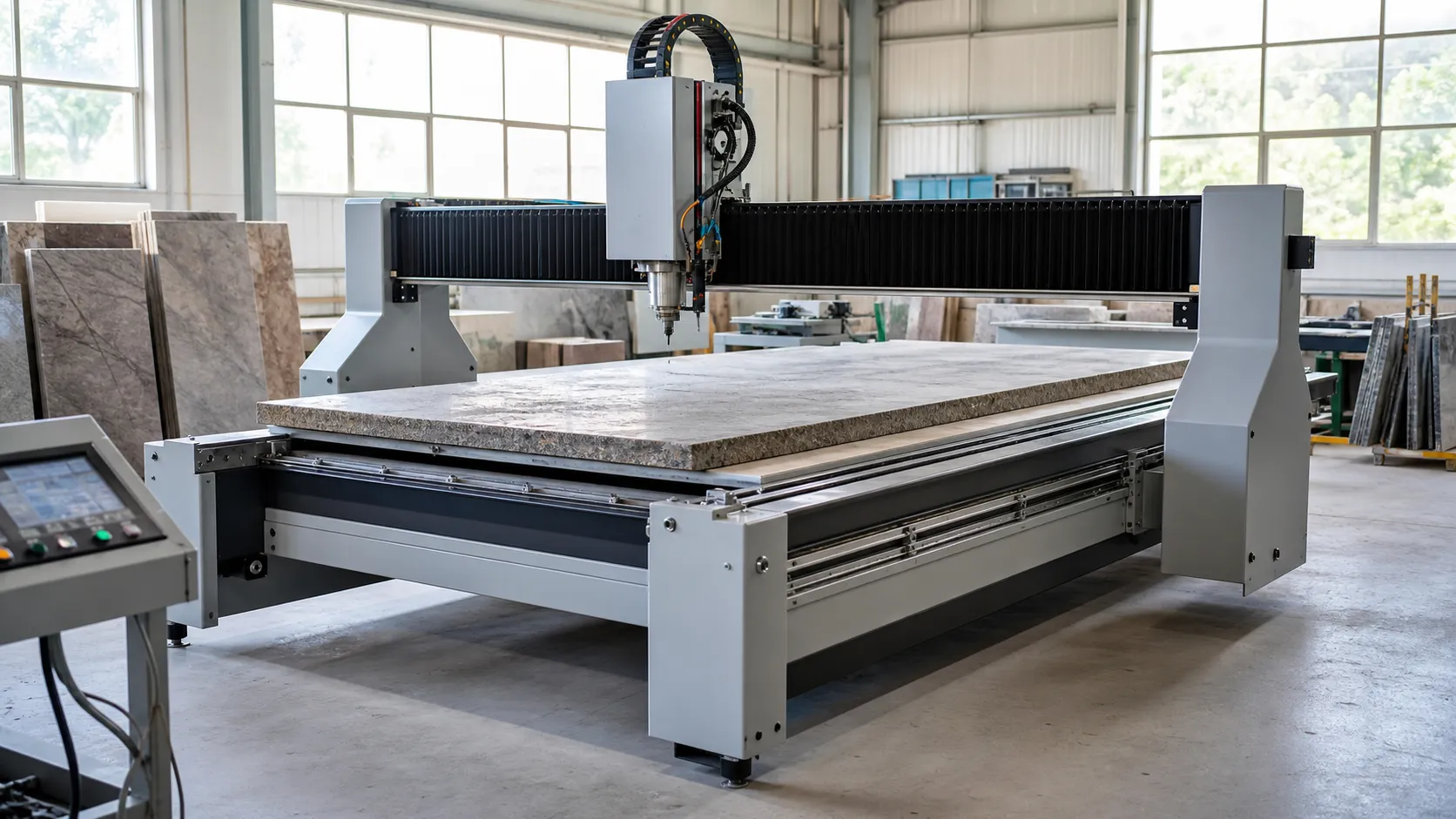 4x8ft CNC stone router structural rigidity