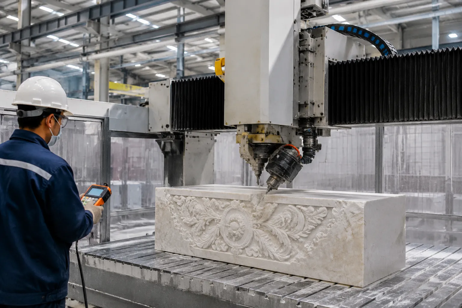 Multi-axis stone art CNC router machine