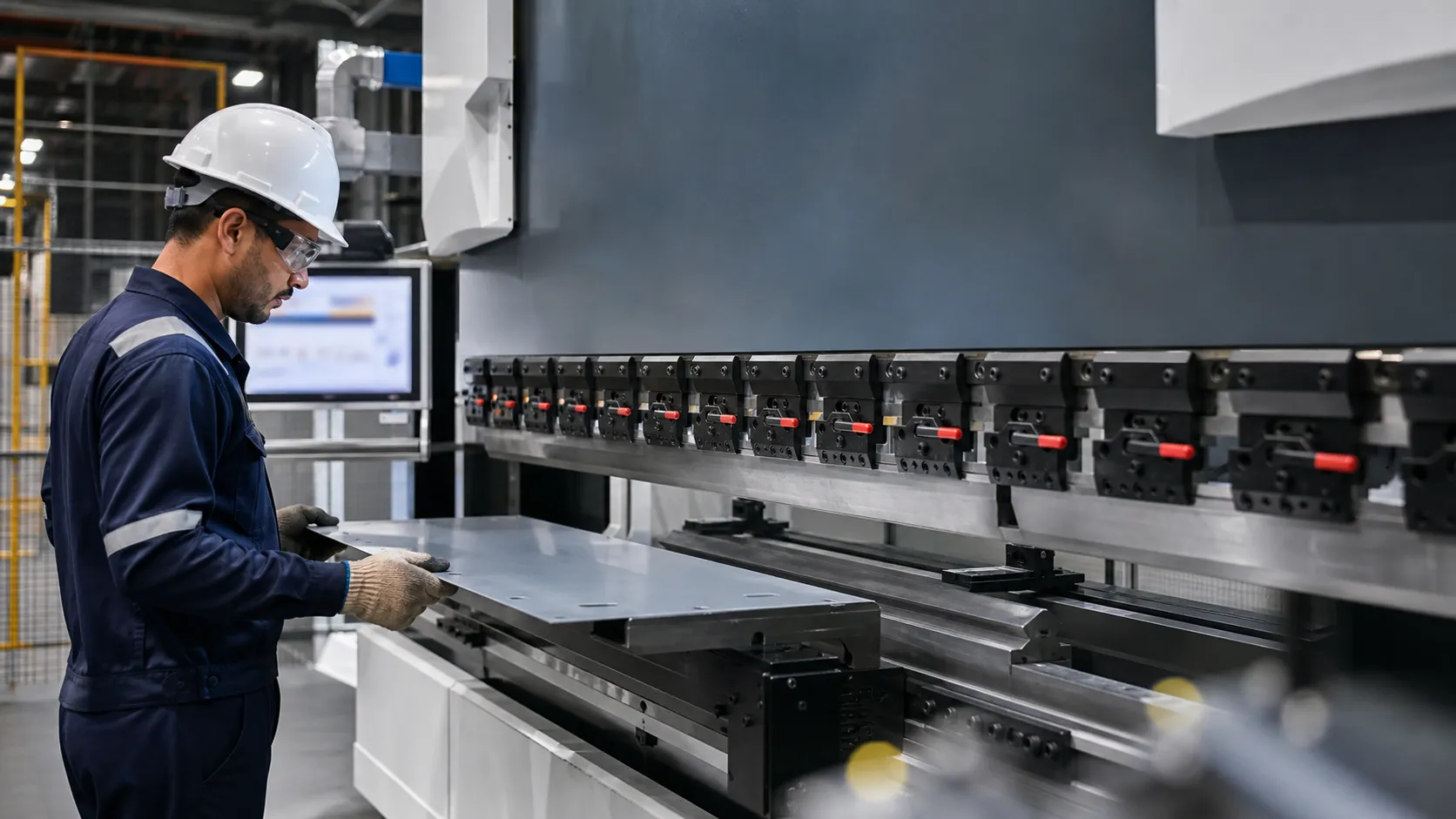 Step-by-step CNC bending machine process