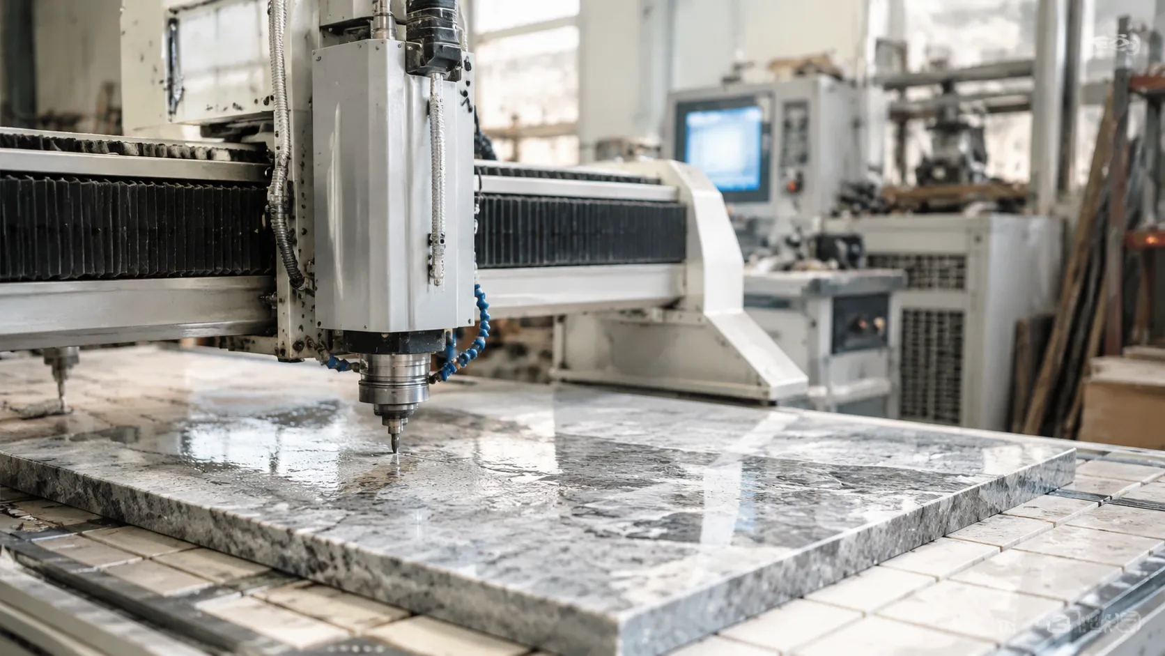 Stone CNC router with saw price factors