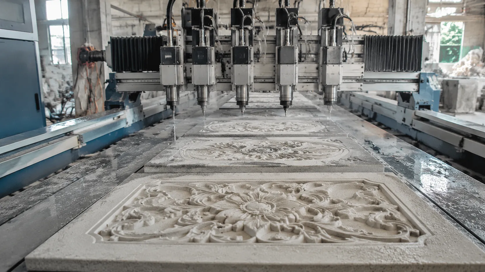 Versatile China Multi-Head Stone CNC Router Applications
