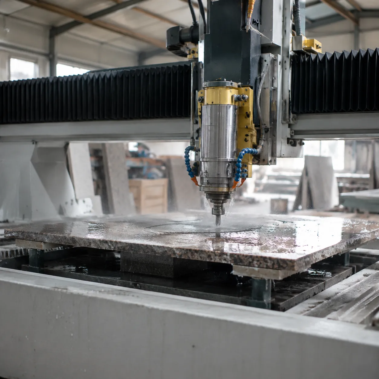 heavy stone cnc router with dynamic axis control
