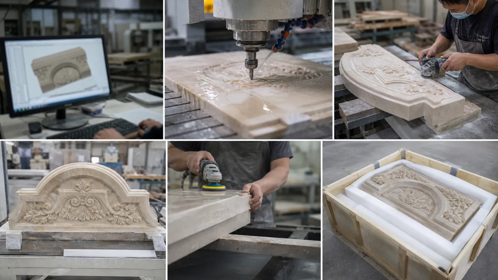 Lebenszyklus-Workflow für kleine CNC-Steinschneidemaschinen