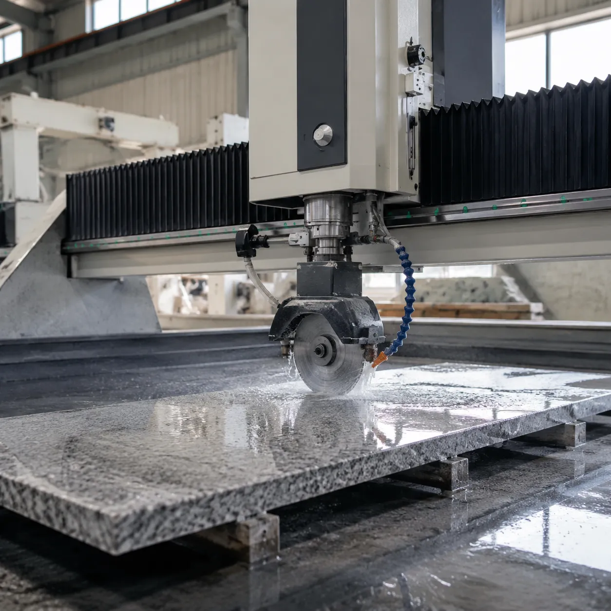 Stone CNC router with saw price factory support