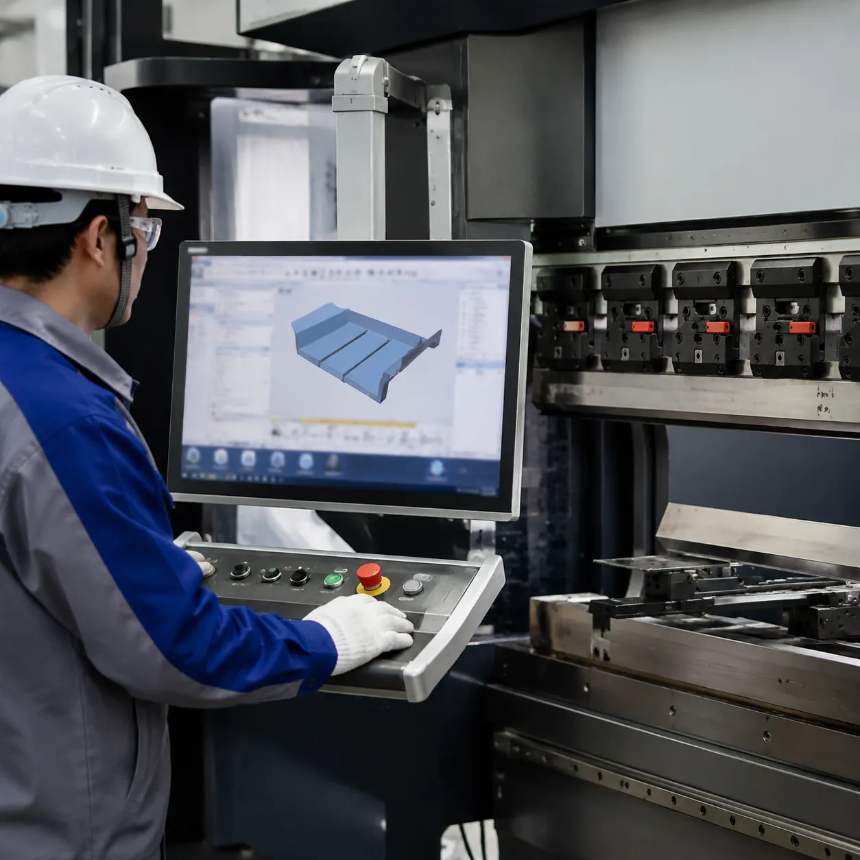 3D CNC bending machine controller 3D simulation