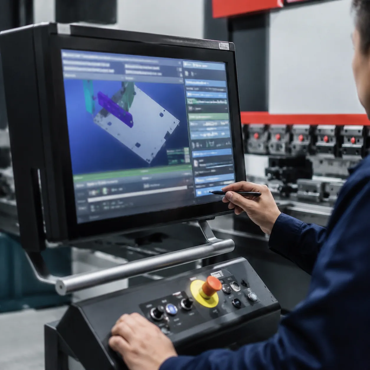 SW Series CNC bending machine software interface for precision pipe bending