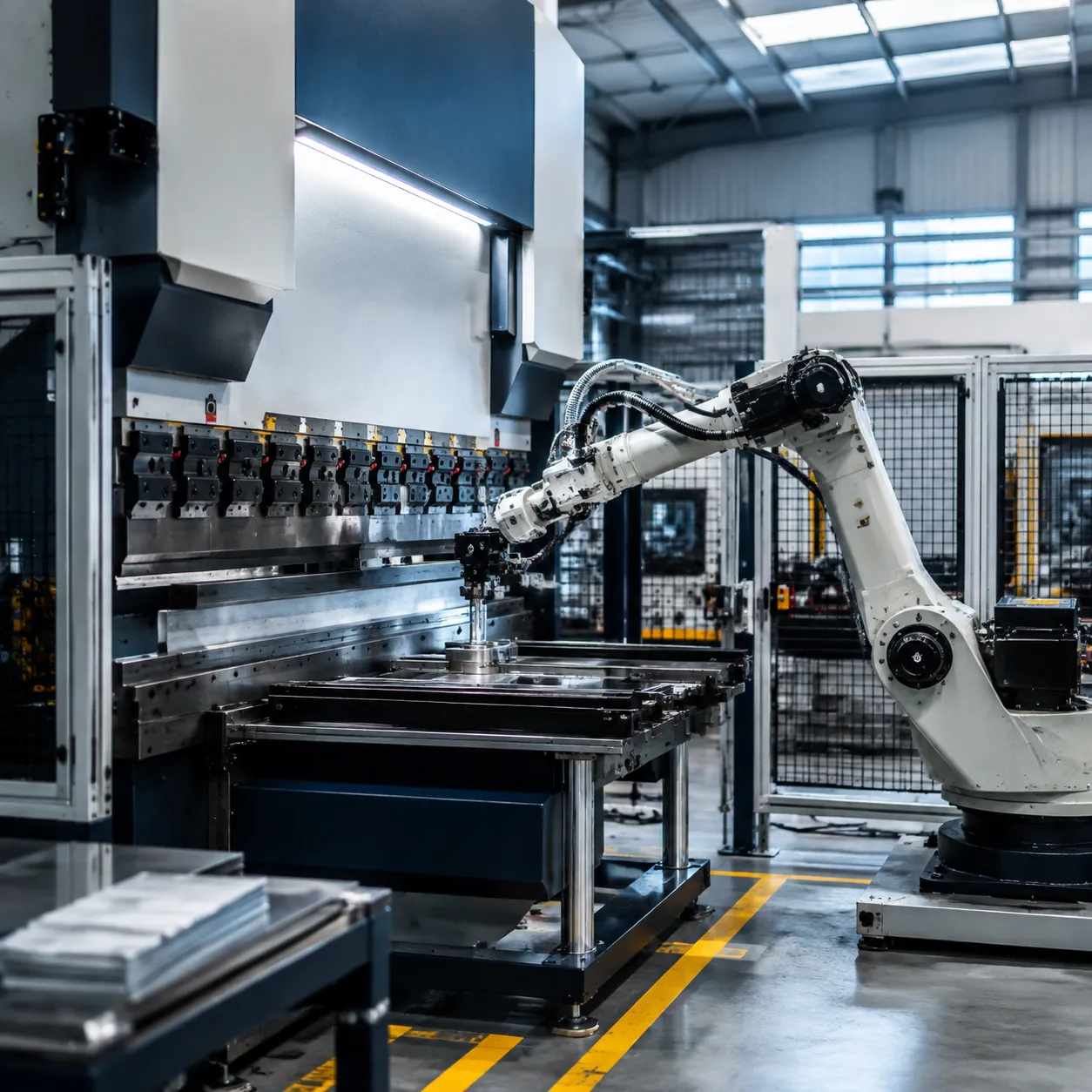 smart robotic cnc bending machine for hard metal